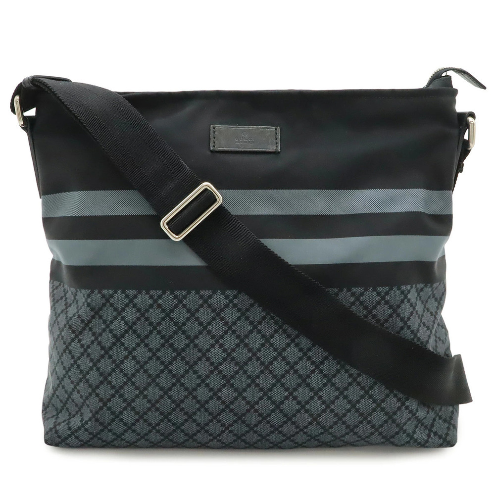 Gucci Diamante Crossbody Bag Leather Black Gray